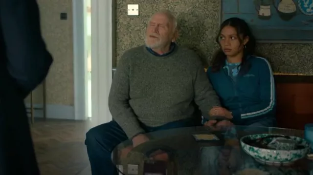 Urban Outfitters Iets Frans Blue Side Striped Full Zip Jacket worn by Sylvie Anderson (Isobel Akuwudike) as seen in Hostage (S01E03)
