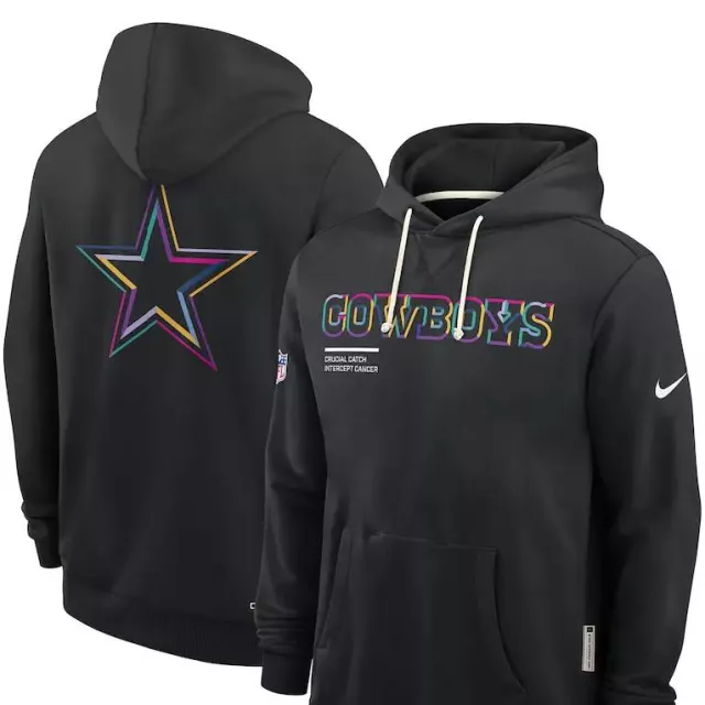 Dallas Cowboys Black 2025 Crucial Catch Sideline Dri-FIT Hoodie (Zach Cohen) in zachcohenfb