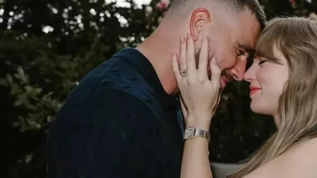 Travis Kelce Chemise à col polo en tricot torsadé de fiançailles