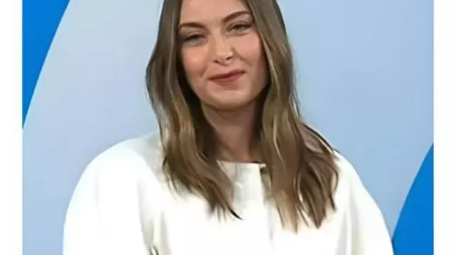 The Today Show 2025 Maria Sharapova Top blanco con mangas abullonadas usado por Maria Sharapova como se ve en Today