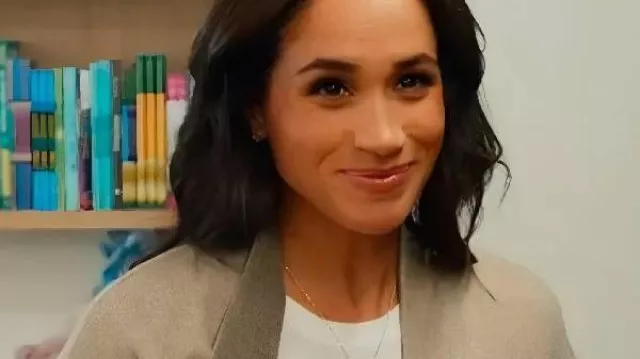 With Love Meghan S2 Meghan Markle Wrap Coat worn by Self (Meghan Markle) as seen in With Love, Meghan (S02E03)