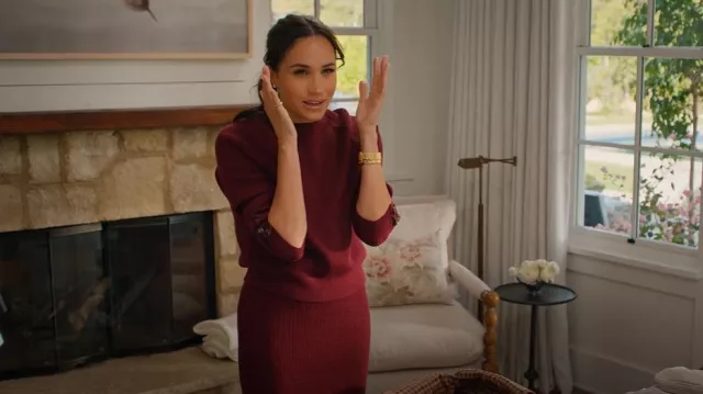 Sezane Naelle Skirt worn by Meghan Markle as seen in With Love, Meghan (S02E07)