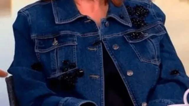 Blue Embellished Denim Jacket worn by Joy Behar in The View 2025