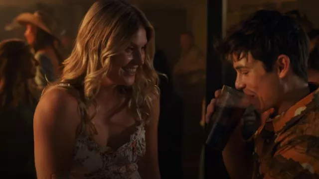 By Anthropologie Sleeveless Smocked Waist Ruffled Midi Dress worn by Blake Hartford (Natalie Sharp) as seen in My Life with the Walter Boys (S02E04)