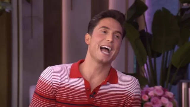 Gucci x Tom Ford Knitted Polo worn by Benito Skinner as seen in LIVE with Kelly and Mark on August 26, 2025