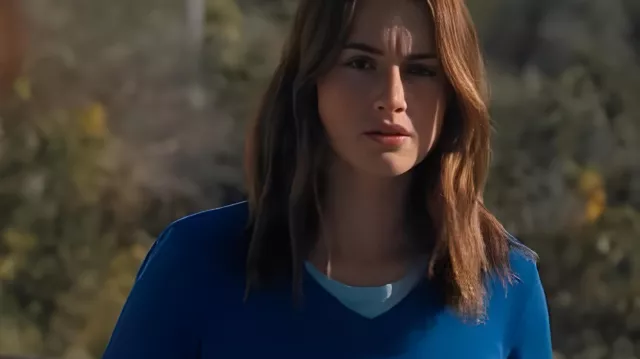 The Twisted Tale of Amanda Knox Blue Sweater worn by Amanda Knox (Grace Van Patten) as seen in The Twisted Tale of Amanda Knox (S01E06)