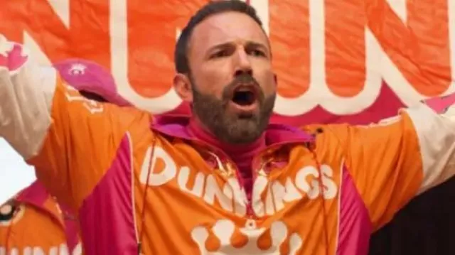 Super Bowl Dunkin Donuts Tracksuit in Ben Affleck Joined By Jennifer Lopez, Matt Damon & More For Epic Dunkin’ Super Bowl Ad