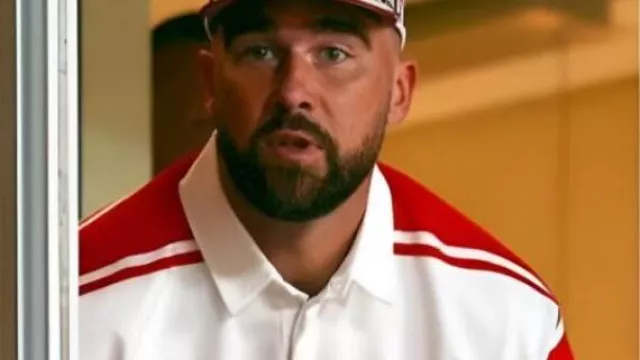 Cincinnati vs Nebraska Game Maillot de rugby rayé porté par Travis Kelce dans Nebraska Cornhuskers vs. Cincinnati Bearcats | Faits saillants du match complet | ESPN Football universitaire