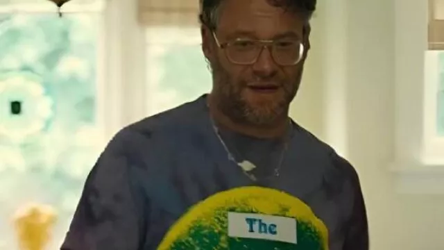 T-shirt graphique platonique porté par Will (Seth Rogen) comme on le voit dans Platonic (S02E03)