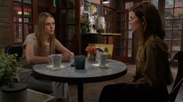 Re/Done 70s Stove Pipe High Rise Straight Ankle Jeans worn by  Claire Grace(Hayley Erin) as seen in The Young and the Restless on August 27, 2025