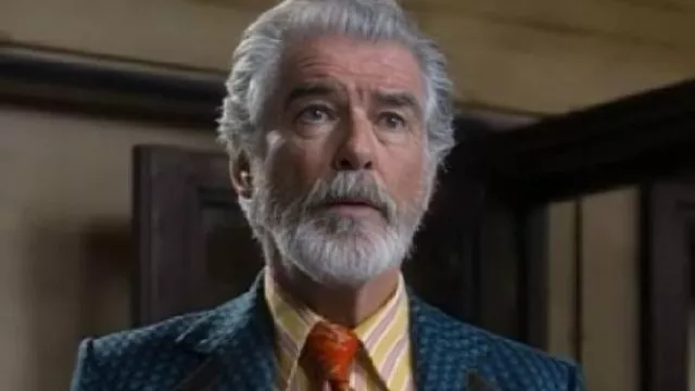 The Thursday Murder Club Blue Blazer worn by Ron (Pierce Brosnan) as seen in The Thursday Murder Club
