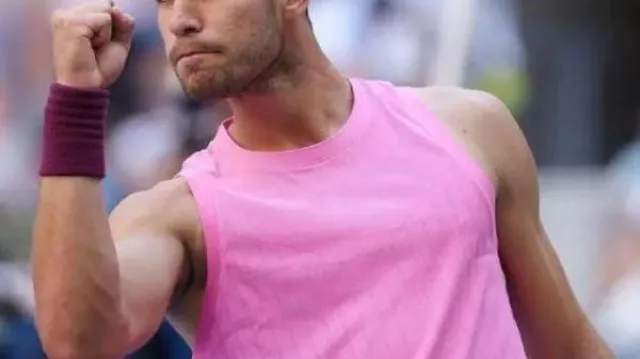 Carlos Alcaraz 2025 US Open Pink Tank Top