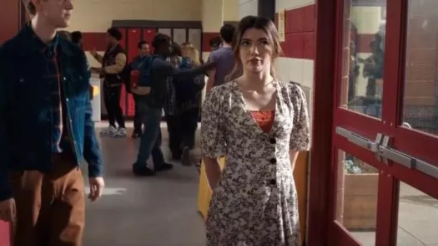 Ganni Twill Wrap Mini Dress worn by Erin (Alisha Newton) as seen in My Life with the Walter Boys (S02E08)