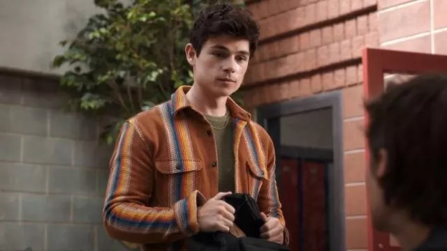 Ca by kato The Brace Loose Weave Stripe Baja Brown worn by Alex Walter (Ashby Gentry) as seen in My Life with the Walter Boys (S02E08)