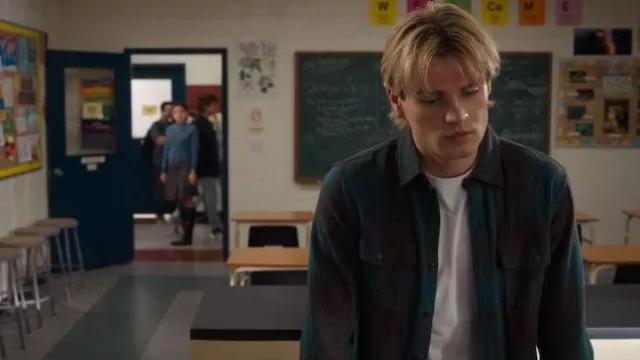 L.L. Bean Heritage Cotton Flannel Button Up Shirt worn by Cole Walter (Noah LaLonde) as seen in My Life with the Walter Boys (S02E08)