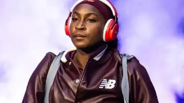 Coco Gauff 2025 US Open Tournament Leather Jacket in Naomi Osaka vs. Coco Gauff Full Match | 2025 US Open Round 4