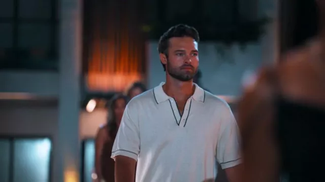 Polo de suéter con punta de águila americana usado por Sean McLaughlin como se ve en Bachelor in Paradise (T10E10)