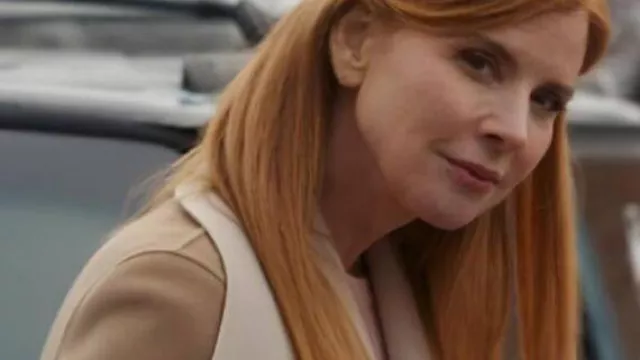 My Life With The Walter Boys Brown Wrap Coat worn by Katherine Walter (Sarah Rafferty) as seen in My Life with the Walter Boys (S02E01)