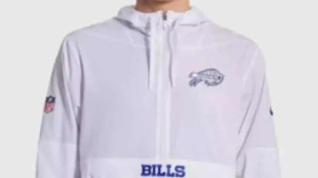 Buffalo Bills Rivalries Sideline White Anorak Jacket
