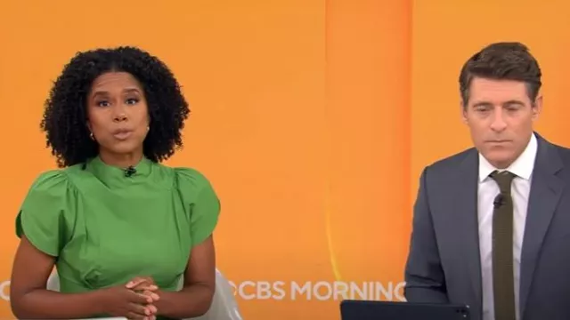 3.1 Phillip Lim Side Tie Flare Dress worn by Adriana Díaz as seen in CBS Mornings on  September 4, 2025