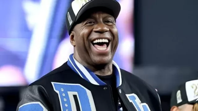 La veste universitaire noire Magic Johnson Dodgers en Magic Johnson rejoint l’ensemble ! | MLB ce soir