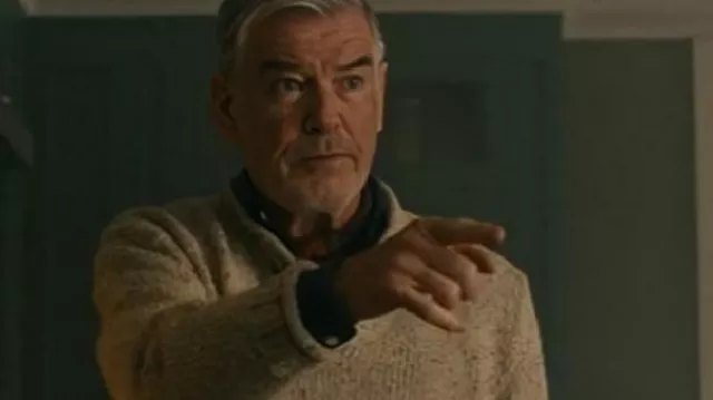 Mobland 2025 Pierce Brosnan Sweater worn by Conrad Harrigan (Pierce Brosnan) as seen in MobLand (S01)