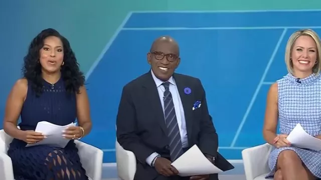 Robe longue Simkhai Zyla portée par Sheinelle Jones comme on le voit dans Today le 8 septembre 2025