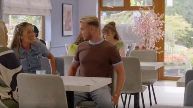 T-shirt Zara Basic Contrast Ringer porté par Harry Derbidge comme on le voit dans The Only Way Is Essex (S35E06)