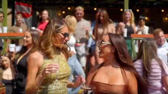 River Island Green Spot Top & Skirt Set porté par Amy Childs comme on le voit dans The Only Way Is Essex (S35E06)