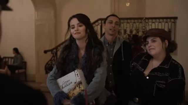 Guess Angelica Faux-Suede Studded Fringe Jacket worn by 
Althea (Beanie Feldstein) as Mabels friend's seen in Only Murders in the Building (S05E02)