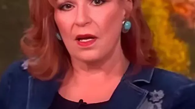 The View 2025 Joy Behar Floral Denim Blazer worn by Self - Co-Host (Joy Behar) as seen in The View (S28)