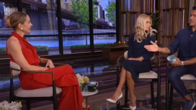 Silvia Tcherassi Canturipe Wide-Leg Pants worn by Joanne Froggatt as seen in LIVE with Kelly and Mark on September 10, 2025