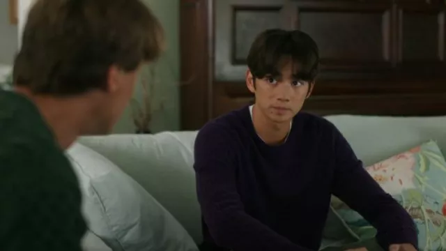 Suéter de punto de cable de Ralph Lauren usado por Steven Conklin (Sean Kaufman) como se ve en El verano que me volví bonita (S03E10)
