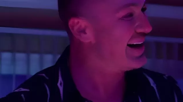 Will Trent S03 Jake Black Shirt worn by Michael Ormewood (Jake McLaughlin) as seen in Will Trent (S03E13)