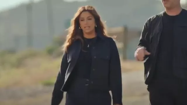 Vince Double-Knit Cotton-Blend Cropped Jacket worn by Eva Longoria as seen in Eva Longoria: Searching for Spain (S01E06)