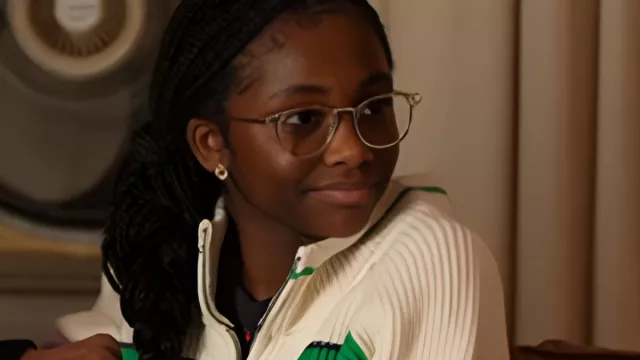 Will Trent S3 Kyrie McAlpin Pull demi-zip rayé comme on le voit dans Will Trent (S03)