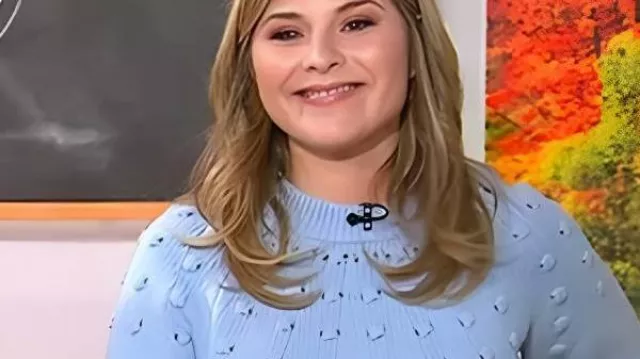 The Today Show Jenna Bush Hager Pom Sweater worn by Jenna Bush Hager in Today