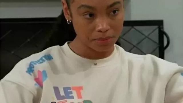 Beyond the Gates Let Your Angels Lead The Way Sweatshirt worn by (Chelsea Hamilton) as seen in Beyond the Gates (S01E01)