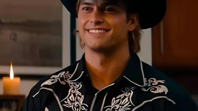 The Wrong Paris 2025 Pierson Fode Black Shirt worn by Trey (Pierson Fodé) in The Wrong Paris