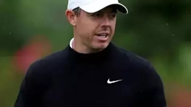 Amgen Irish Open 2025 Black Sweatshirt worn by Rory McIlroy in Every Shot of Rory McIlroy's Back 9 | 2025 Amgen Irish Open