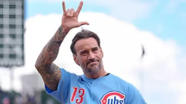 Nationals Vs Cubs Camiseta azul de los Chicago Cubs usada por CM Punk en los momentos destacados del juego Nationals vs. Cubs (9/5/25) | Lo más destacado de la MLB