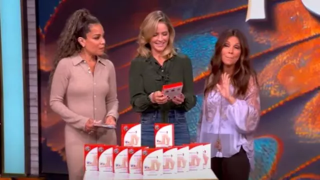 Guest in Residence Showtime Cashmere Maxi Shirtdress worn by Sunny Hostin as seen in The View on September 15, 2025