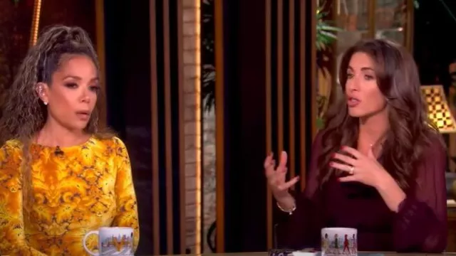 Ulla Johnson Ava Silk Tiered Long-Sleeve Minidress worn by Alyssa Farah Griffin as seen in The View on September 16, 2025