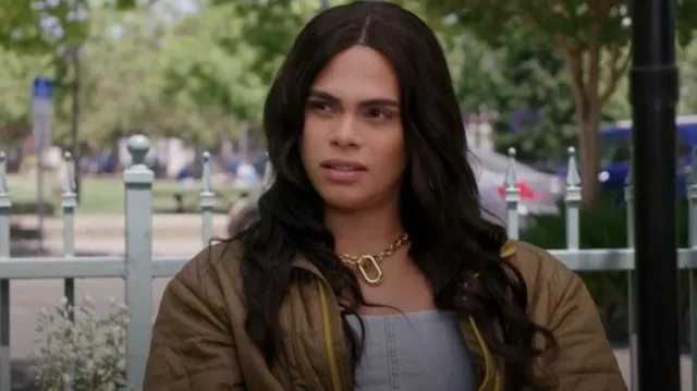 Zara Double Interlock Oval Link Chain Necklace worn by Alliya as seen in 90 Day Fiancé (S11E17)