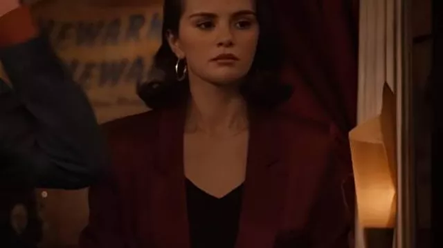 Selena Gomez Burgundy Blazer worn by Mabel Mora (Selena Gomez) in Only Murders in the Building (S05)