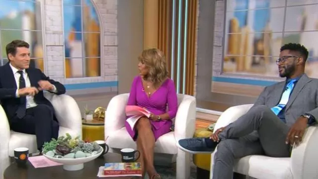 Chiara Boni La Petite Robe Florien Dress worn by Gayle King as seen in CBS Mornings on September 16, 2025