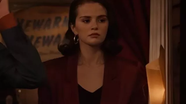 This Burgundy Blazer worn by Mabel Mora (Selena Gomez) in Only Murders in the Building (S05E04)