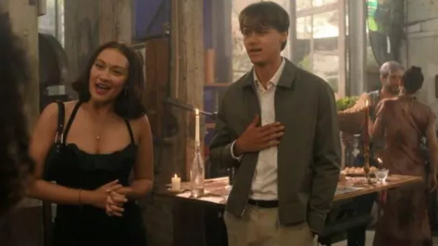 Massimo Dutti Studio Mens Jacket Zip Brown Cotton Long Sleeve worn by Isabel 'Belly' Conklin (Lola Tung) as seen in The Summer I Turned Pretty (S03E11)