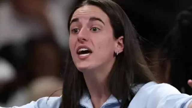 Fever vs Dream Blue Cropped Jacket worn by Caitlin Clark in Fever vs Dream Game 2 GOT HEATED! #caitlinclark #basketball #shorts