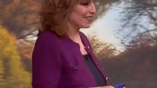 Joy Behar The View 2025 Purple Cardigan worn by Self - Co-Host (Joy Behar) in The View (S28)